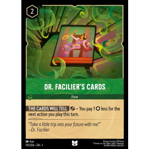 Dr. Facilier's Cards 101/204 Disney Lorcana TCG The First Chapter