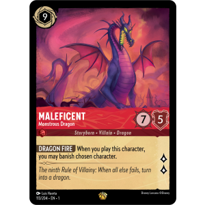 Legendary Maleficent - Monstrous Dragon 113/204 Disney Lorcana TCG The First Chapter