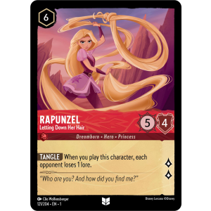 Rapunzel - Letting Down Her Hair 121/204 Disney Lorcana TCG The First Chapter