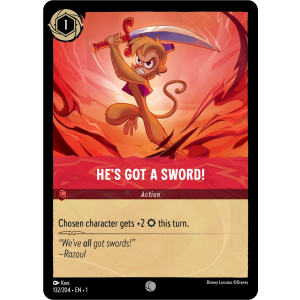 He's Got A Sword! 132/204 Disney Lorcana TCG The First Chapter