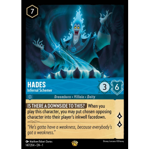 Legendary Hades - Infernal Schemer 147/204 Disney Lorcana TCG The First Chapter