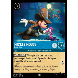 Mickey Mouse - Detective 154/204 Disney Lorcana TCG The First Chapter