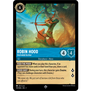 Super Rare Robin Hood - Unrivaled Archer 157/204 Disney Lorcana TCG The First Chapter