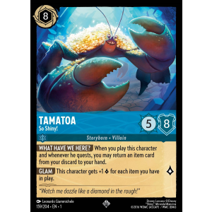 Super Rare Tamatoa - So Shiny! 159/204 Disney Lorcana TCG The First Chapter