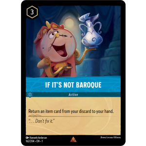 If It's Not Baroque 162/204 Disney Lorcana TCG The First Chapter