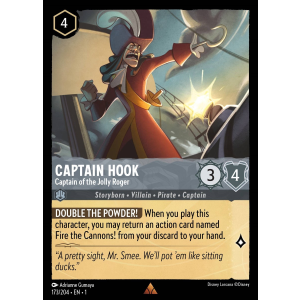 Captain Hook - Captain of the Jolly Roger 173/204 Disney Lorcana TCG The First Chapter