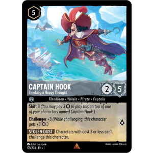 Captain Hook - Thinking a Happy Thought 175/204 Disney Lorcana TCG The First Chapter