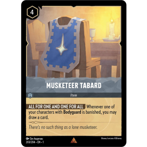 Musketeer Tabard 203/204 Disney Lorcana TCG The First Chapter