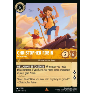 Christopher Robin - Adventurer 2/204 Disney Lorcana TCG Rise of the Floodborn