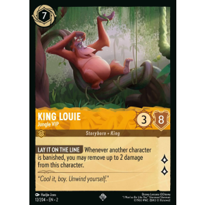 Super Rare King Louie - Jungle VIP 12/204 Disney Lorcana TCG Rise of the Floodborn