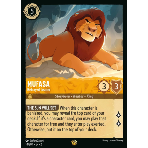 Legendary Mufasa - Betrayed Leader 14/204 Disney Lorcana TCG Rise of the Floodborn