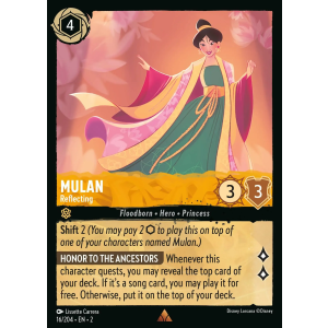 Mulan - Reflecting 16/204 Disney Lorcana TCG Rise of the Floodborn