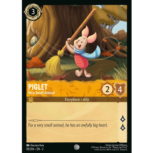 Piglet - Very Small Animal 18/204 Disney Lorcana TCG Rise of the Floodborn