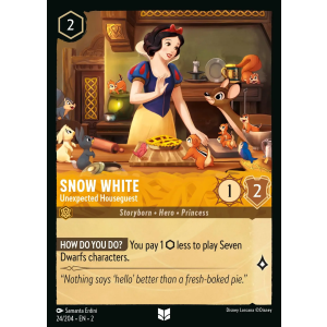 Snow White - Unexpected Houseguest 24/204 Disney Lorcana TCG Rise of the Floodborn