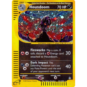 Rare Holo Houndoom H11/147 Pokemon TCG E-Card Aquapolis