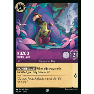 Kuzco - Wanted Llama 45/204 Disney Lorcana TCG Rise of the Floodborn