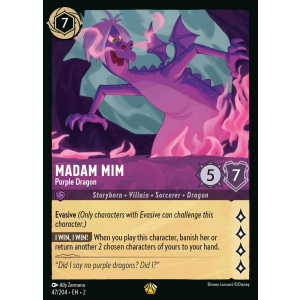 Legendary Madam Mim - Purple Dragon 47/204 Disney Lorcana TCG Rise of the Floodborn