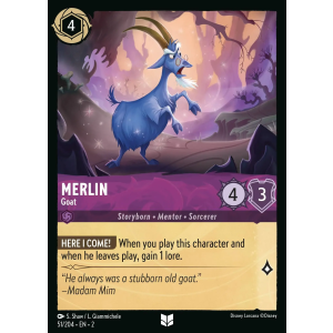 Merlin - Goat 51/204 Disney Lorcana TCG Rise of the Floodborn