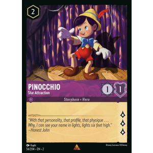 Pinocchio - Star Attraction 56/204 Disney Lorcana TCG Rise of the Floodborn