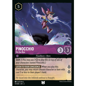 Pinocchio - On The Run 57/204 Disney Lorcana TCG Rise of the Floodborn