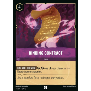 Binding Contract 65/204 Disney Lorcana TCG Rise of the Floodborn