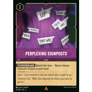 Perplexing Signposts 67/204 Disney Lorcana TCG Rise of the Floodborn