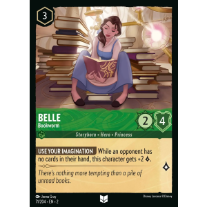 Belle - Bookworm 71/204 Disney Lorcana TCG Rise of the Floodborn