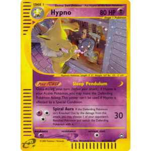 Rare Holo Hypno H12/147 Pokemon TCG E-Card Aquapolis