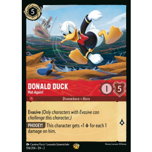 Legendary Donald Duck - Not Again! 106/204 Disney Lorcana TCG Rise of the Floodborn