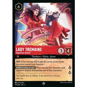 Super Rare Lady Tremaine - Imperious Queen 110/204 Disney Lorcana TCG Rise of the Floodborn