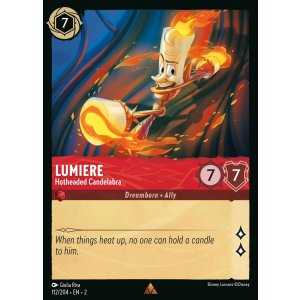 Lumiere - Hotheaded Candelabra 112/204 Disney Lorcana TCG Rise of the Floodborn