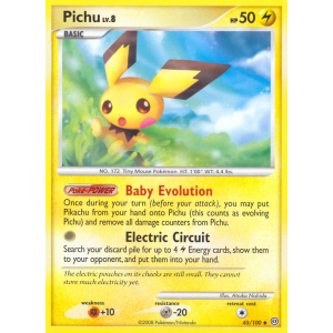 Pichu 45/100 Pokemon TCG Diamond & Pearl Stormfront