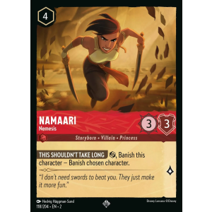 Super Rare Namaari - Nemesis 118/204 Disney Lorcana TCG Rise of the Floodborn