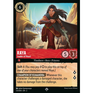 Super Rare Raya - Leader of Heart 123/204 Disney Lorcana TCG Rise of the Floodborn