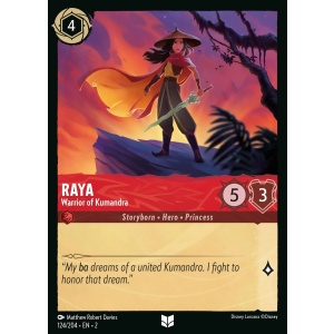 Raya - Warrior Of Kumandra 124/204 Disney Lorcana TCG Rise of the Floodborn