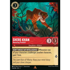 Shere Khan - Menacing Predator 126/204 Disney Lorcana TCG Rise of the Floodborn