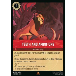 Teeth and Ambitions 130/204 Disney Lorcana TCG Rise of the Floodborn