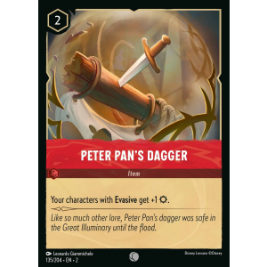 Peter Pan's Dagger 135/204 Disney Lorcana TCG Rise of the Floodborn