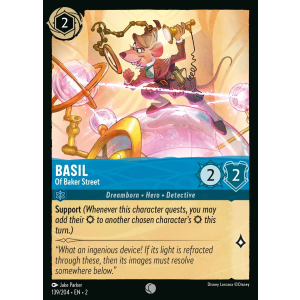 Basil - Of Baker Street 139/204 Disney Lorcana TCG Rise of the Floodborn