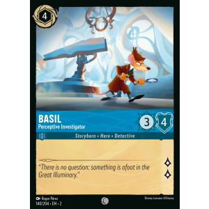 Basil - Perceptive Investigator 140/204 Disney Lorcana TCG Rise of the Floodborn