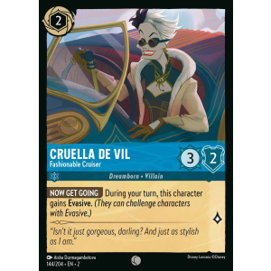 Cruella De Vil - Fashionable Cruiser 144/204 Disney Lorcana TCG Rise of the Floodborn