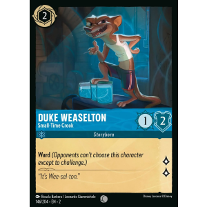 Duke Weaselton - Small-Time Crook 146/204 Disney Lorcana TCG Rise of the Floodborn