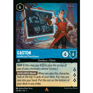 Gaston - Intellectual Powerhouse 147/204 Disney Lorcana TCG Rise of the Floodborn