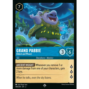 Super Rare Grand Pabbie - Oldest And Wisest 148/204 Disney Lorcana TCG Rise of the Floodborn