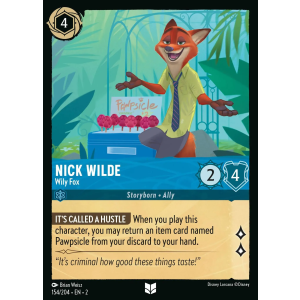 Nick Wilde - Wily Fox 154/204 Disney Lorcana TCG Rise of the Floodborn