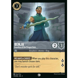 Benja - Guardian of the Dragon Gem 174/204 Disney Lorcana TCG Rise of the Floodborn