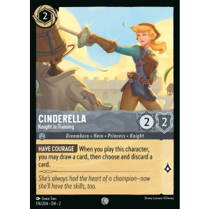 Cinderella - Knight In Training 176/204 Disney Lorcana TCG Rise of the Floodborn