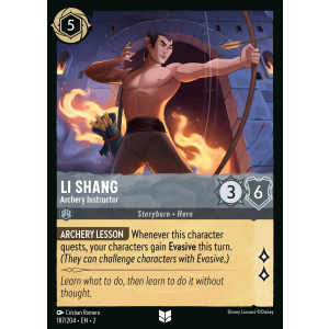 Li Shang - Archery Instructor 187/204 Disney Lorcana TCG Rise of the Floodborn