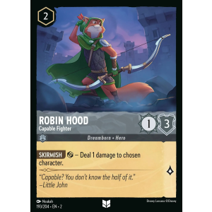 Robin Hood - Capable Fighter 193/204 Disney Lorcana TCG Rise of the Floodborn