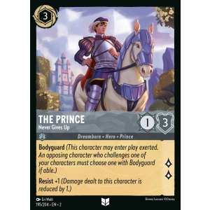 The Prince - Never Gives Up 195/204 Disney Lorcana TCG Rise of the Floodborn